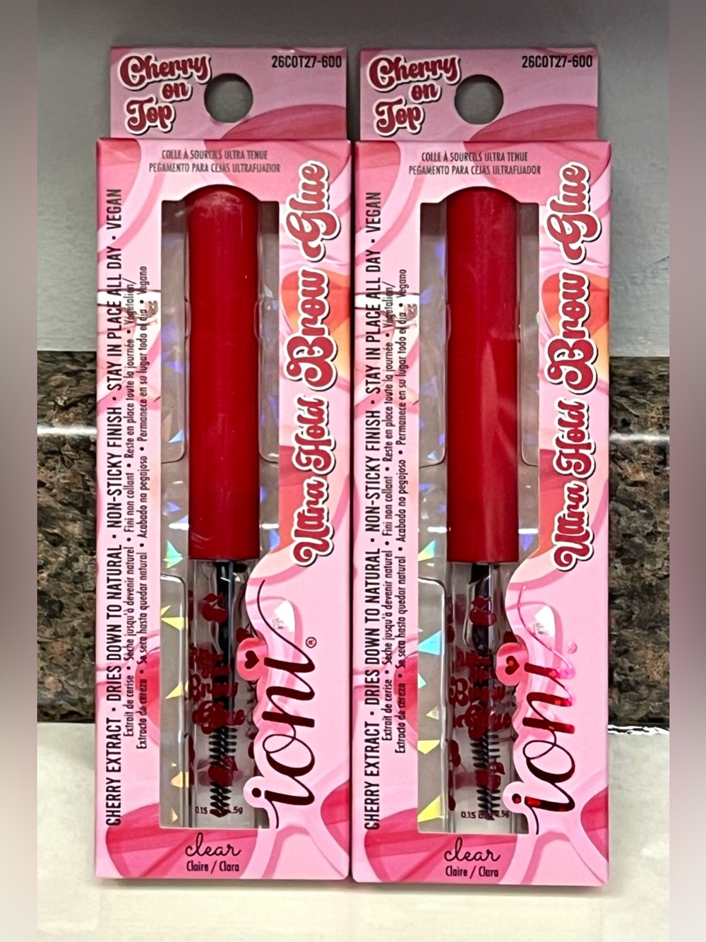 Ioni “ Cherry on top “ Ultra Hold Brow Glue – Clear. Set of 2.